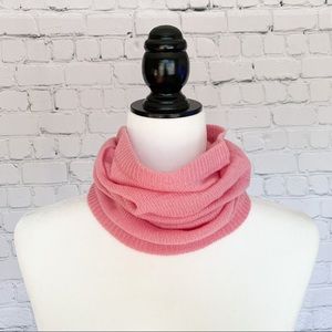 Pink Pashmina Wool Cowl Scarf